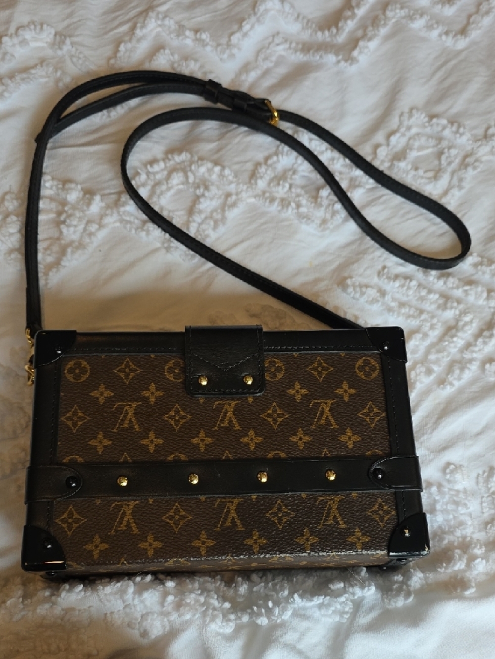 Louis Vuitton Monogram Petite Malle Crossbody - Brown/Gold - Picture 2 of 3